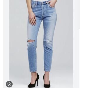 Citizens of Humanity COH Liya high rise classic fit crop jeans straight